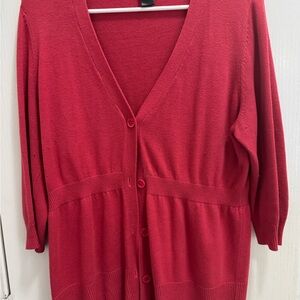 Ann Taylor Vivid Red Cardigan